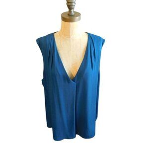 White House Black Market WHBM Size XL Vneck Sleeveless Blouse top